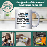 Funny Son Punch Mug, 18th or 21st Birthday Gift, Graduation or Christmas Present for Son, Proud Parent Coffee Cup