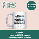 Funny Son Punch Mug, 18th or 21st Birthday Gift, Graduation or Christmas Present for Son, Proud Parent Coffee Cup
