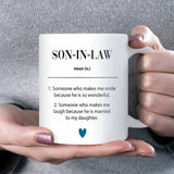 Son-in-Law Definition Mug, Funny Son-in-Law Gift, Wedding Gift for Son-in-Law, Birthday Gift for Son-in-Law, Christmas Gift for Son-in-Law