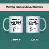 Stealing Milk Mug, Funny Office Coffee Cup, Secret Santa Gift for Colleague, Housemate Banter Mug