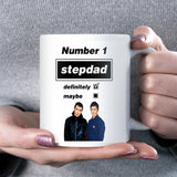 Oasis Definitely Maybe Mug for Step Dad, Funny Stepdad Birthday Gift, Father’s Day Step Dad Mug, Oasis Music Fan Christmas Gift for Stepdad