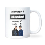 Oasis Definitely Maybe Mug for Step Dad, Funny Stepdad Birthday Gift, Father’s Day Step Dad Mug, Oasis Music Fan Christmas Gift for Stepdad