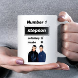 Funny Oasis Fan Mug for Step-Son, Number 1 Stepson Definitely Maybe Mug, Funny Step-Son Oasis Birthday Gift, Oasis Stepson Christmas Present