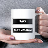 Personalised Oasis Tea’s Electric Mug, Funny Oasis Lyric Mug, Oasis Fan Secret Santa Gift, Oasis Birthday Gift, Customised Oasis Present