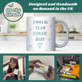 Personalised Team Connie Baby White Mug, Connie Baby Gift, TSITP Christmas Gift, Team Bonrad, TSITP Birthday for Friend, Conrad Fisher Gift