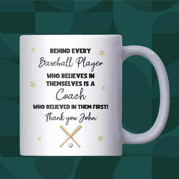 Baseball Coach Appreciation Mug, Thank You Baseball Coach Gift, End of Season Coach Present, Baseball Coach Leaving Gift, Baseball Coach Christmas Gift