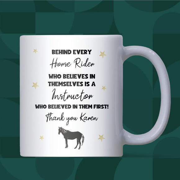 Horse Riding Instructor Gift, Thank You Equestrian Coach Mug, Riding Teacher Christmas Gift, End of Year Gift for Horse Riding Teacher