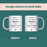 Jazz Dance Teacher Thank You Mug, Dance Instructor Gift, Jazz Teacher Birthday or Christmas Present, End of Term Dance Coach Gift