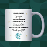 Thank You Surfing Instructor Mug, Surfing Instructor Christmas Gift, End of Term Surfing Coach Present, Surf Instructor Birthday Mug