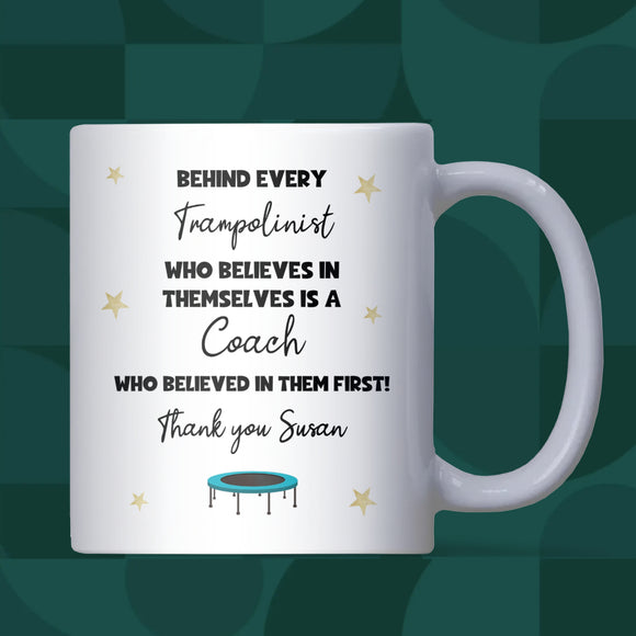 Thank You Trampoline Coach Mug, Trampoline Instructor Christmas Gift, End of Term Trampolining Coach Present, Trampoline Teacher Birthday