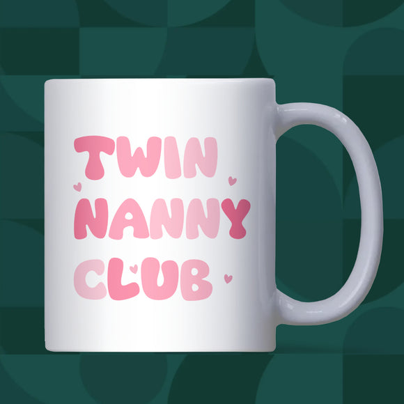 Twin Nanny Club Mug, Nanny of Twins Gift, Twin Nanny Birthday Present, Mother’s Day Twin Nanny Mug, Christmas Gift for Nanny of Twins