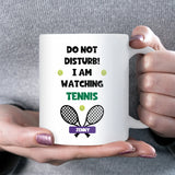 Do Not Disturb I’m Watching Tennis Personalised Mug, Funny Tennis Gift, Tennis Lover Mug, Christmas Gift for Tennis Fan, Secret Santa Tennis Mug