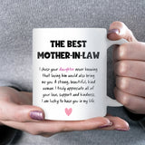 Best Mother-in-Law Mug, Christmas Gift for Mother-in-Law, Mother-in-Law Appreciation from Son in Law, Gift for Wife or Girlfriend's Parents