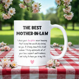 Best Mother-in-Law Mug, Christmas Gift for Mother-in-Law, Mother-in-Law Appreciation from Son in Law, Gift for Wife or Girlfriend's Parents