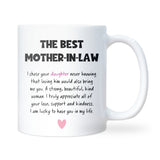 Best Mother-in-Law Mug, Christmas Gift for Mother-in-Law, Mother-in-Law Appreciation from Son in Law, Gift for Wife or Girlfriend's Parents