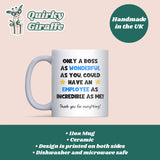 Funny Wonderful Boss Mug, Boss Leaving Gift, Secret Santa Gift for Manager, Thank You Boss Christmas Present