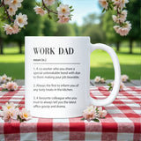 Work Dad Definition Mug, Funny Colleague Gift, Secret Santa Gift for Him, Work Dad Leaving Gift, Work Dad Birthday Present
