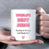 Funny World’s Best Mum Mug, Funny Mum Birthday, Mothers Day Gift from Daughter, To Mum from Son, Funny Christmas Mum Gift, Funny Mum Mug