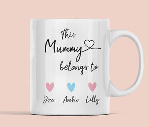 Personalised this Mummy belongs to, Birthday for Mum, Mother's Day