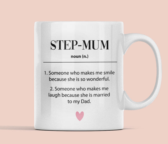 Funny Step Mum Definition Mug, Step Mum Birthday, Mother's Day