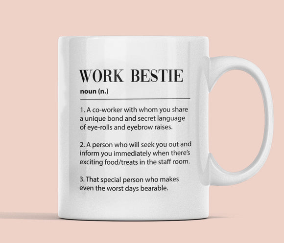 Funny Work Bestie Definition, Leaving Gift, Secret Santa