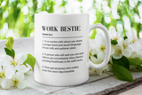 Funny Work Bestie Definition, Leaving Gift, Secret Santa